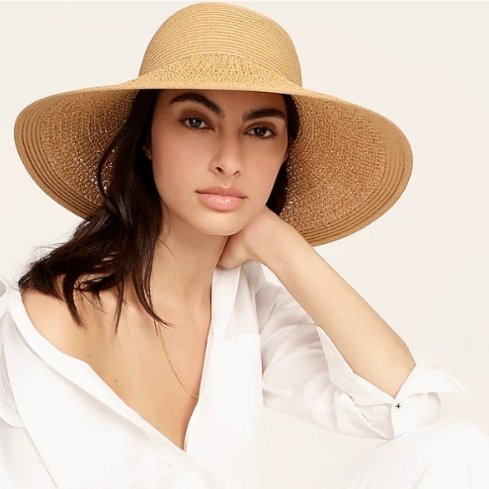 J. Crew Textured Summer Straw Hat - Dusty Dune